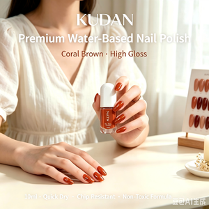 KUDAN Vernis à ongles pelable écologique à l'eau, rouge bordeaux brillant, <span class=keywords><strong>capsule</strong></span> magique, 20Y, usine, CPNP, HALAL, ISO22716, OEM, en vrac - Product Image 6