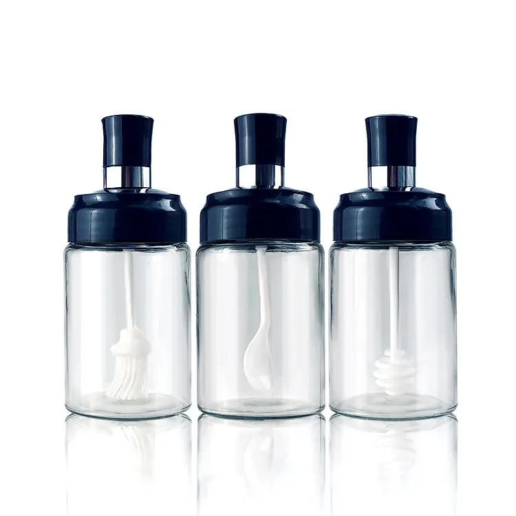 Frascos de vidrio con tapas, frascos vacíos personalizados de 250ml, para pimienta, especias, aceite y miel, venta al por mayor