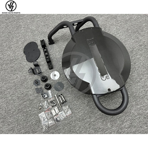 Cache-roue de secours arrière en fibre de carbone sèche style B avec cadre en fer pour G Wagon W464 G500 G63 2019-2024, finition brillante sergé - Product Image 3