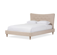 Lit double moderne en bois massif pour deux personnes, lits 2 places, meubles modernes