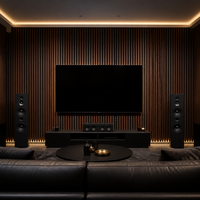 Panneaux muraux acoustiques Akupanel, panneaux insonorisants en MDF et PET pour bibliothèques, salles de lecture et intérieurs de librairies