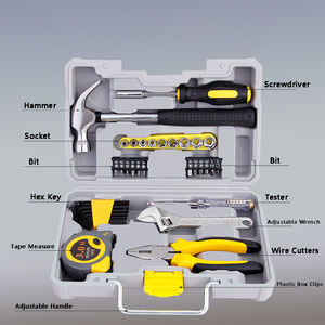 Boîte à outils de réparation manuelle CRV OEM 35 pièces, ensemble d'outils de réparation de quincaillerie domestique, clés à molette, boîte à outils combinée de charpentier d'électricien - Product Image 4