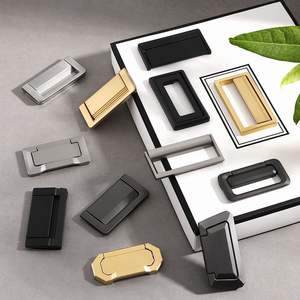 มือจับหัวเข็มขัดแบนเรียบแบบปกปิดได้2025, อุปกรณ์ตู้ลิ้นชักอลูมิเนียมอัลลอยด์ที่มองไม่เห็น - Product Image 3