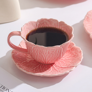 Vaisselle en céramique peinte à la main en forme de <span class=keywords><strong>fleur</strong></span> avec logo personnalisé, assiettes à dîner roses, assiettes et bols floraux uniques, vaisselle de table - Product Image 5