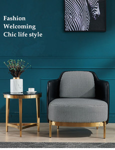 Ensemble <span class=keywords><strong>de</strong></span> meubles <span class=keywords><strong>de</strong></span> salon en tissu, cuir pu, <span class=keywords><strong>pied</strong></span>-<span class=keywords><strong>de</strong></span>-<span class=keywords><strong>poule</strong></span>, canapés, chaises, pieds en acier inoxydable, design moderne, 2 pièces - Product Image 3