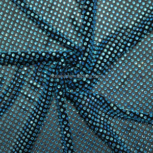 FB001 <span class=keywords><strong>Net</strong></span> tùy chỉnh hotfix Rhinestone Bling lưới vải tuyệt đẹp đầy đủ tinh thể vải cho sáng Ăn mặc - Product Image 2