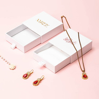 Boîte d'emballage magnétique pour bijoux en carton brun avec logo personnalisé, recyclable, rigide, avec insert en EVA