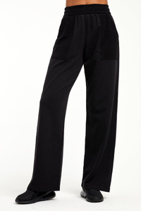 <span class=keywords><strong>Pantalon</strong></span> de jogging en coton évasé pour <span class=keywords><strong>femme</strong></span>, Logo personnalisé avec poches, <span class=keywords><strong>pantalon</strong></span> de bureau en molleton épais empilé, coupe ample - Product Image 3