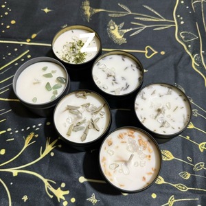 Bougie parfumée artisanale pour mariage, à la sauge, au Palo Santo et au cèdre, en cire de soja, écologique, pour l'aromathérapie, purifie l'air intérieur, en pot - Product Image 2