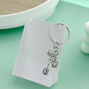 Porte-clés Couronne Antique en Argent, Pendentif en Alliage de Zinc, Accessoire de Bijouterie pour Cadeau DIY - Product Image 4