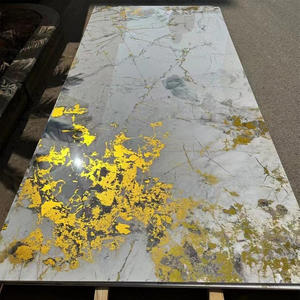 Láminas de <span class=keywords><strong>PVC</strong></span> Ligeras con Aspecto de Mármol, Fáciles de Instalar, Panel de Pared de Mármol UV, Tablero de Mármol Plástico con Revestimiento Protector UV - Product Image 1