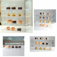 Plexiglas transparent cubique pour cookies, grande taille, boîte de présentation en acrylique, pour boulangerie