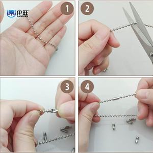 Chaîne à billes en acier inoxydable pour la création de bijoux DIY Ewang - Product Image 5