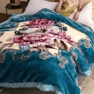 Couverture de literie de salon de luxe couverture reine taille <span class=keywords><strong>vache</strong></span> imprimer épaissir flanelle couverture polaire - Product Image 3