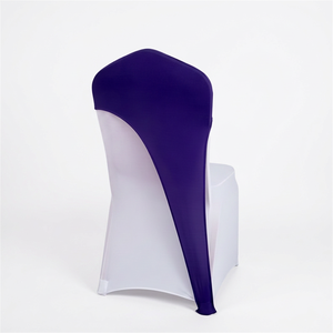 Housse de chaise extensible en spandex pour événements d'église, vente en gros, pour mariage, banquet, décoration de fête, housse de chaise de luxe à demi-dossier - Product Image 1