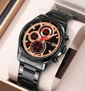 Montre à quartz pour homme SKMEI 9395 en acier inoxydable, 6 aiguilles, chronomètre, mode, luxe, affaires, vente en gros, usine - Product Image 3