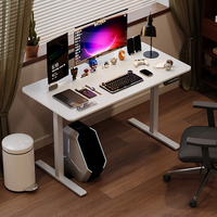Bureau d'ordinateur de conception moderne Wquantum, bureau debout à moteur unique noir, bureau électrique réglable en hauteur