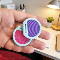 Jouet sensoriel texturé AHDH en pierre anti-stress, jouet à faire tourner en silicone à rotation infinie