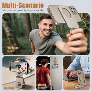 1st ý tưởng hợp kim nhôm Mini Tripod đứng tương thích iPhone 17-12 Series có thể gập lại mạnh mẽ từ mult-góc điều chỉnh Selfie - Product Image 4