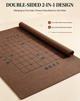 Tapis de jeu double face écologique insonorisant pour Mahjong et échecs chinois, résistant à l'usure, antidérapant, housse de bureau multi-usage