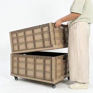 Cajas de Almacenamiento Industriales de Plástico 820x600x360/460mm con Ruedas Resistentes para Logística y Almacenamiento - Product Image 4