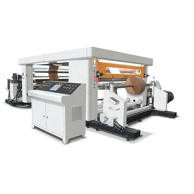 Machine de refendage et de rembobinage de rouleaux de papier Jumbo à grande vitesse, entièrement automatique, contrôle par PLC et servomoteur Siemens