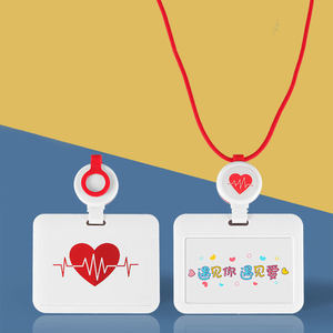 Factory wholesale aluminum alloy metal id card <b>holder</b> with <b>lanyard</b> /work card employee name <b>lanyard</b> badge ID Card <b>Holder</b> - Product Image 2