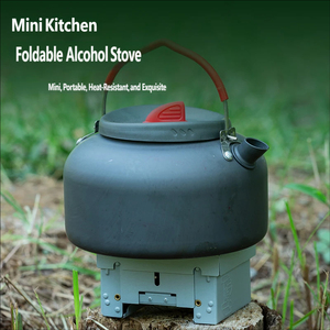 Réchaud de <span class=keywords><strong>camping</strong></span> portable pliable à alcool solide pour activités intérieures et extérieures, réchaud allemand pour pique-nique en plein air - Product Image 2