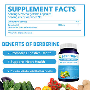 แคปซูล Berberine HCl 1000มก. ผลิตภัณฑ์เสริมระบบภูมิคุ้มกันผลิตภัณฑ์เสริมอาหาร - Product Image 2
