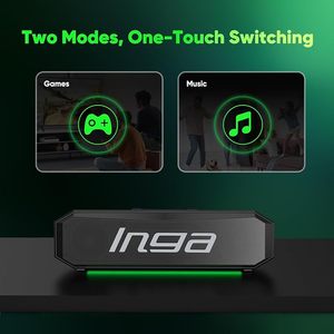 INGA for Computer Speakers USB Powered Plastic Cabinet 10-30W Dual Gaming Music Modes <b>Plug</b>-and-Play Colorful LED <b>Lights</b> - Product Image 4