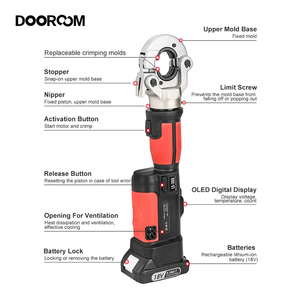 DOOROOM – <span class=keywords><strong>Pince</strong></span> à <span class=keywords><strong>sertir</strong></span> électrohydraulique portable rechargeable LS-300 pour câbles, vente directe usine - Product Image 4