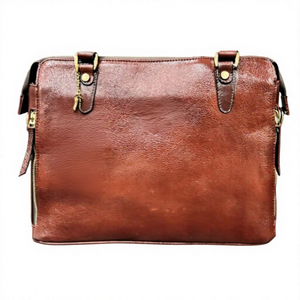 Pochette de luxe imperméable en cuir véritable pour femme avec bandoulière amovible, design pliable, fermeture éclair, légère, 3L+ grande capacité - Product Image 2