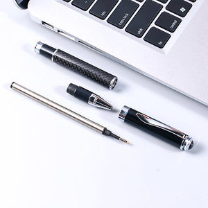 Bolígrafo de Gel SHULI de 0.5 mm, Bolígrafo de Metal Personalizado con Logotipo de Lujo, Bolígrafo de Fibra de Carbono, Bolígrafo de Tinta de Gel - Product Image 5