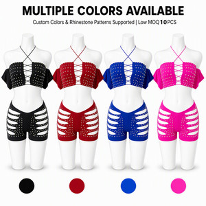Costumi da Ballo Esotici Personalizzati all'Ingrosso, Bikini Elastici Traspiranti ad Asciugatura Rapida per Pole Dance - Product Image 2