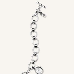 Montres-bracelets en alliage avec diamants, montres-bracelets en acier inoxydable, montre de poche à cadran pendentif, médaillon doré - Product Image 4