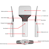 Lecteur RFID portable UHF longue portée 860-960 MHz compatible ABS, distance de lecture de 20 m, étiquettes pour bijoux, lunettes de soleil, inventaire