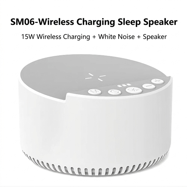 Custom Logo 3 in 1 White Noise Sound Machine Household Smart Device With Wireless Charging Function