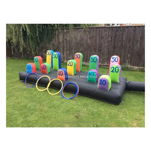 Jeu de lancer d'anneaux amusant en plein air, jeu de lancer d'anneaux géant gonflable <span class=keywords><strong>pour</strong></span> enfants et adultes - Product Image 1