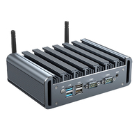 Mini PC Industrial con Wifi, I3 4005U 5005U I5 4200U 5200U I7 4500U 5500U 7300U, 4ª y 5ª Generación, 2 Puertos LAN, Sin Ventilador, Rs232 Com, Soft Router