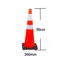 Cône de signalisation en PVC souple et coloré de haute qualité, conforme aux normes du marché américain, 90 cm