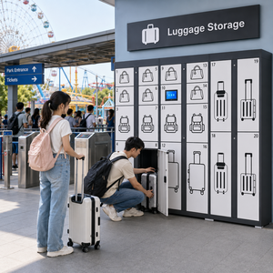 Système de casiers intelligents pour bagages, casier de rangement de sacs en libre-service, casier numérique pour <span class=keywords><strong>colis</strong></span>, certifié CE, étanche et durable - Product Image 1