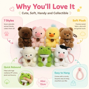 <span class=keywords><strong>ตุ๊กตา</strong></span>พวงกุญแจขนาดเล็ก 12 ซม. น่ารักนุ่มพิเศษ พร้อมใยฝ้าย PP ยืดหยุ่น และห่วงคล้องง่ายสำหรับกระเป๋าหรือกุญแจ - Product Image 2