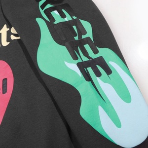 Lucky Me <strong>I</strong> <strong>See</strong> <strong>Ghosts</strong> Print 100% Cotton Oversized Pullover <strong>Hoodie</strong> Black Washed Kanye West Style Letter Heart Graphic Unisex - Product Image 5