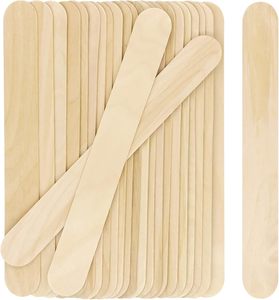 50 pz/lotto di cera <span class=keywords><strong>ceretta</strong></span> in legno spatola abbassalingua usa e getta bastoncini di bambù 6 pollici bastone di cera di bellezza strumento di salute - Product Image 1