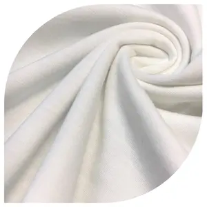 قماش جيرسي من بيوسيركا 100 جودة عالية أبيض ناعم الملمس مصنوع من خيوط القطن لتمهيدي التيشيرتات
