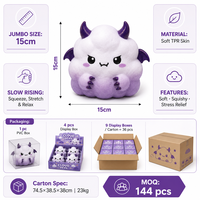 Southpeak Toy Cute Cloud Devil Squishy Soft TPR Slow Rise Squeeze Stretch Relax Stress Relief 15cm PVC Box PDQ Display OEM WS