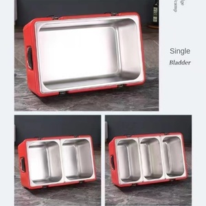 Caja Aislante Desmontable de Acero Inoxidable 201, Roja, para Mantener Alimentos Calientes o Fríos, con Capacidad de 24L - Product Image 4