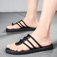 Tongs en EVA pour hommes, imperméables, antidérapantes, sandales de plage, avec coussinets de massage, vente en gros à prix réduit, décontractées, été