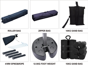 新款设计 10x20 折叠式车罩帐篷 3x3 沙滩帐篷 户外和室内使用 牛津布 铝合金杆子 - Product Image 4