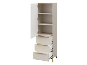 Ensemble de meubles de salon en bois beige moderne certifié FSC sur mesure OEM pour la maison avec pieds en métal doré - Product Image 4